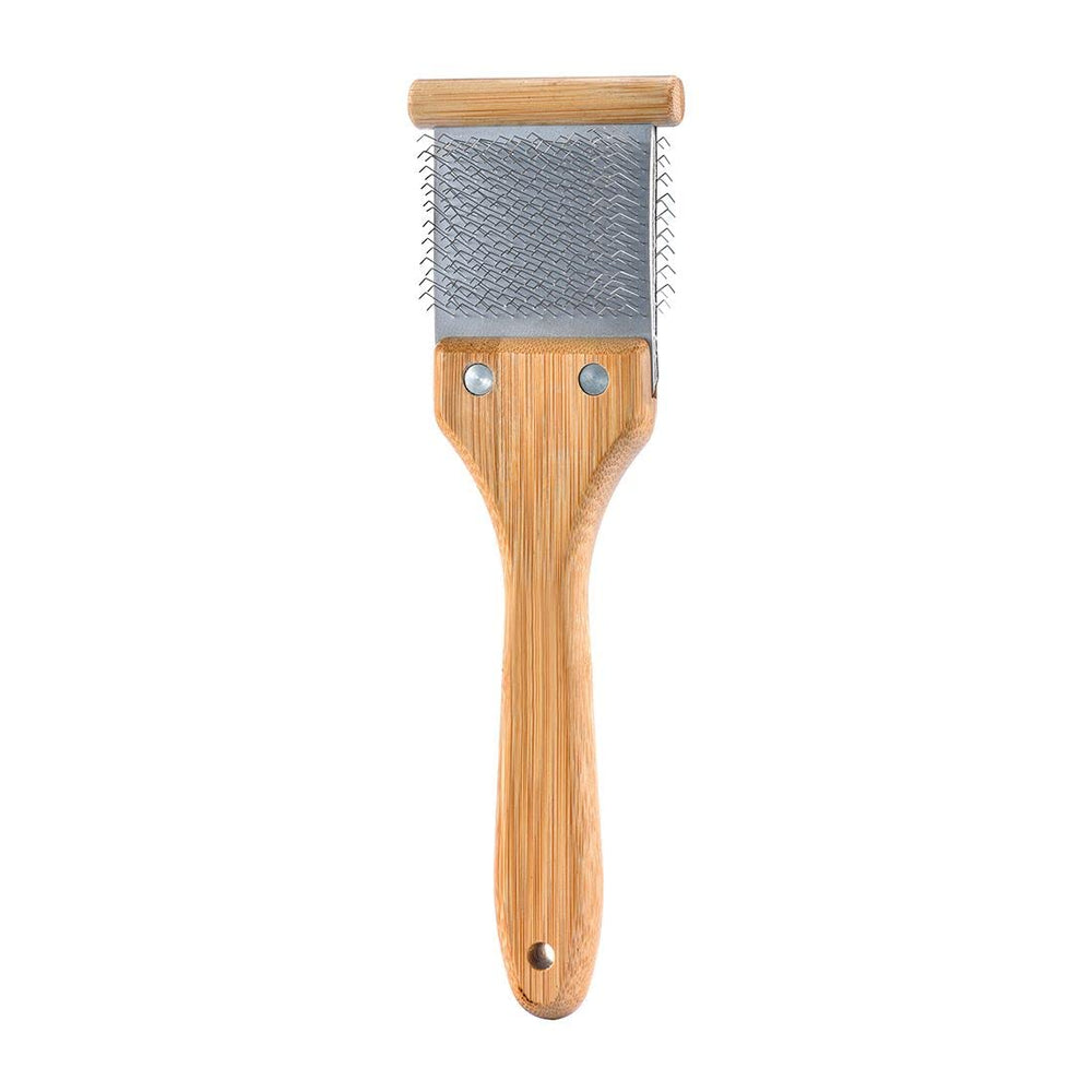 Artero Double Flexible Brush black-side pins untangles and assists de-shedding.