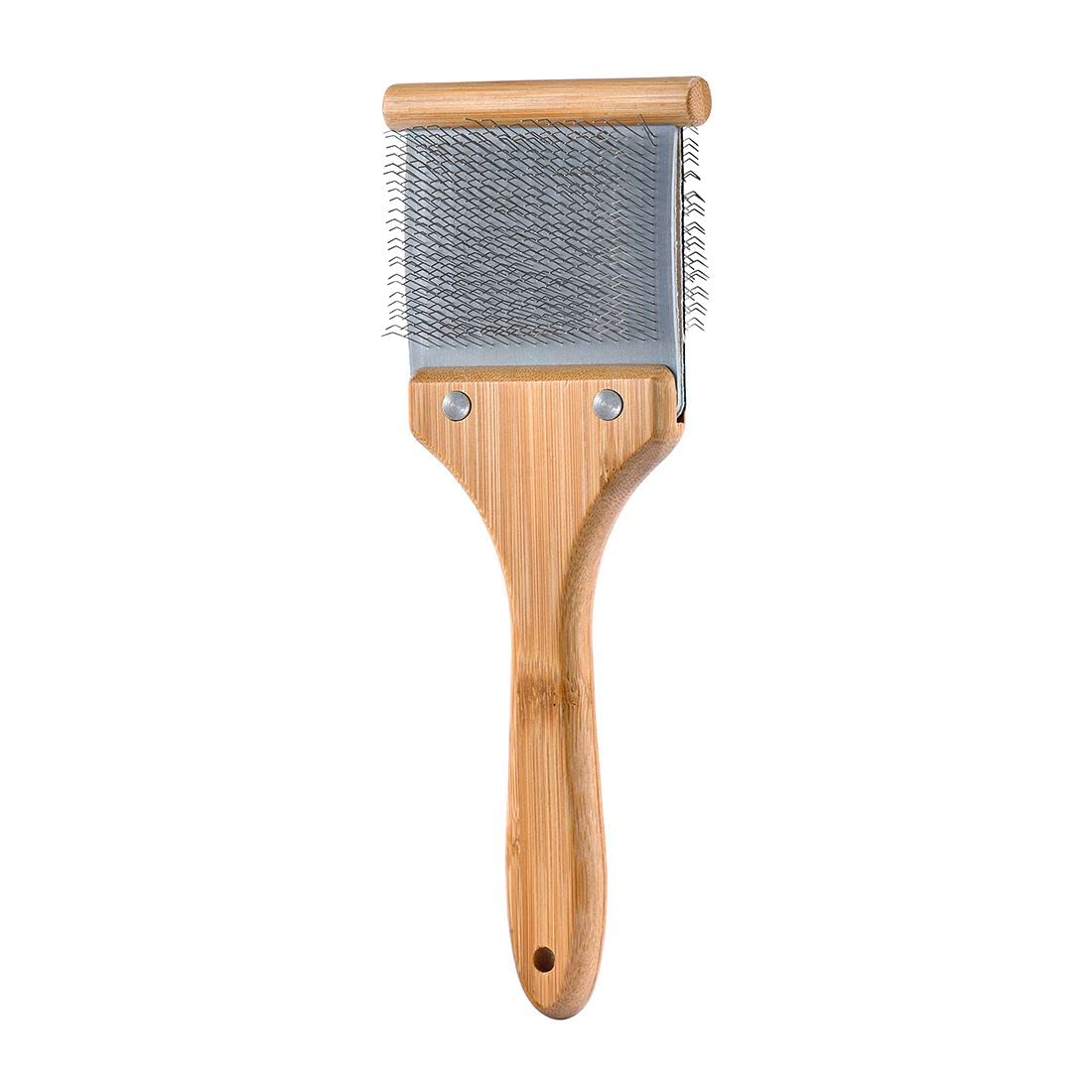 Artero Double Flexible Brush stretches coat to open fibers.