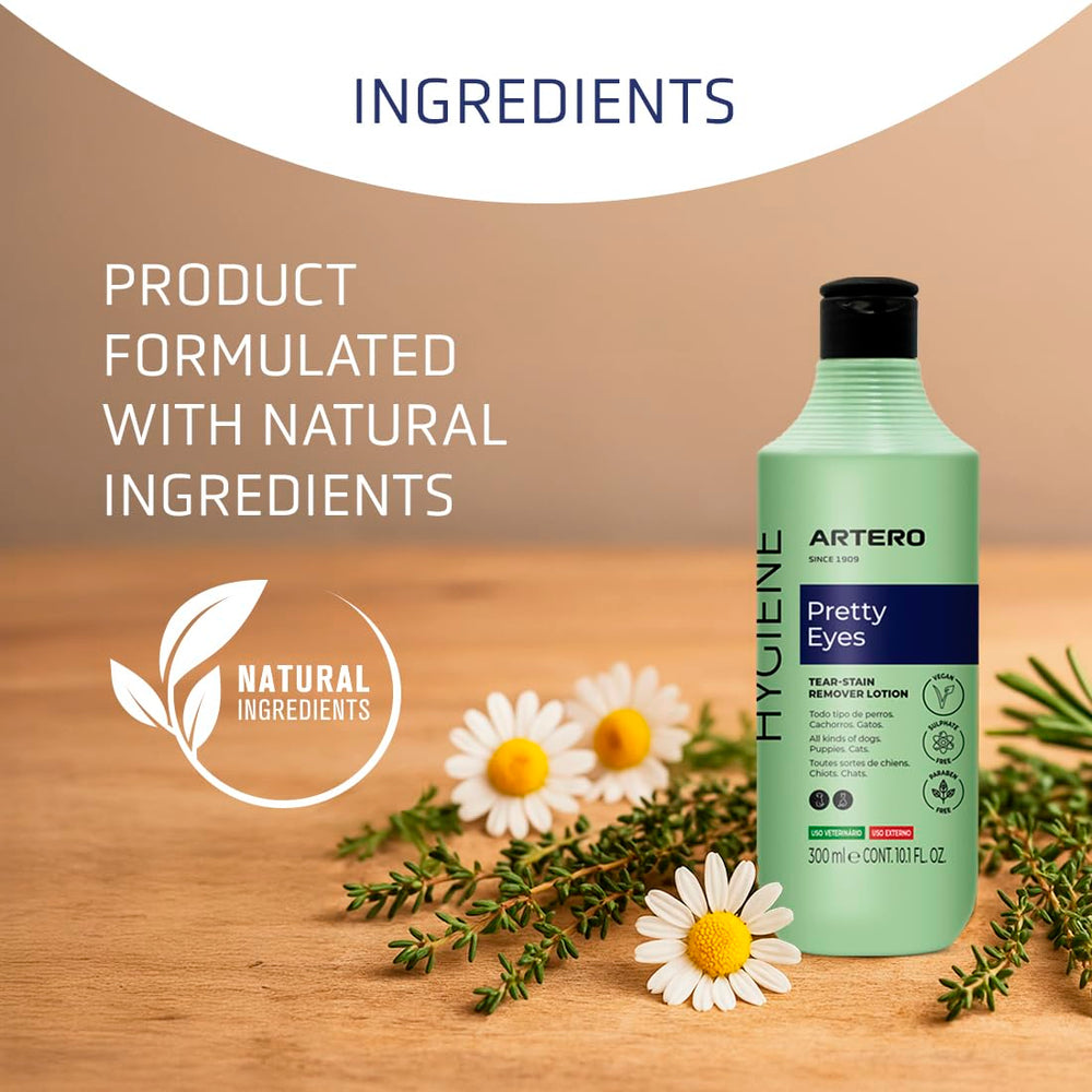 ARTERO Pretty Eyes natural formula infusion with chamomile, rosemary, thyme for soothing cleansing.