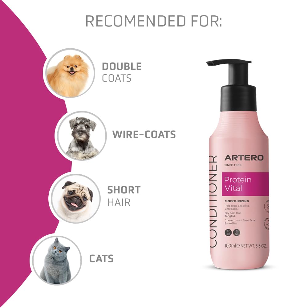 Artero Protein Vital applied, resulting in silky, shiny coat.