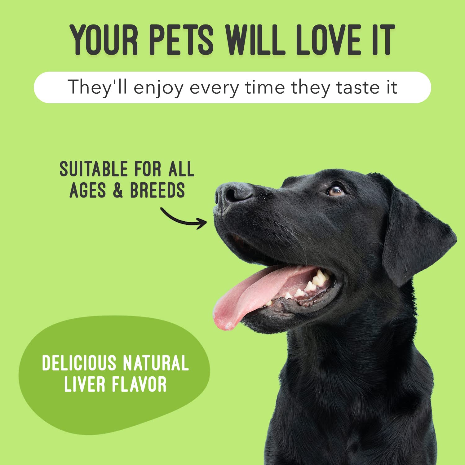ArthriMAXX palatable flavor image showing dogs loving the supplement.