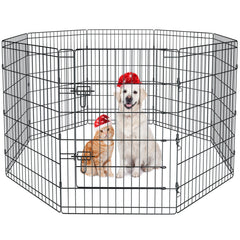 Artmalle pet playpen 8 panels 36-inch provides safe, expandable play space.
