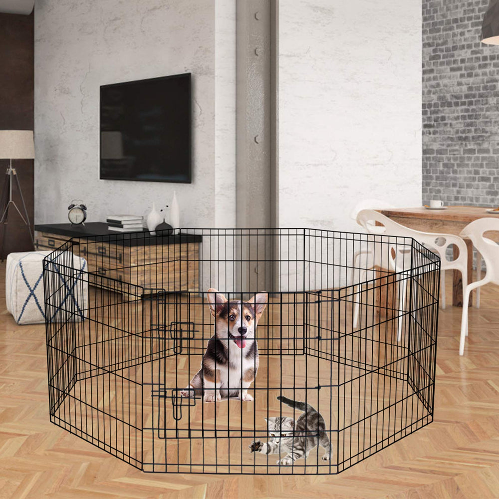 Artmalle Puppy Playpen foldable design enables portable use for travel and outdoor sessions.