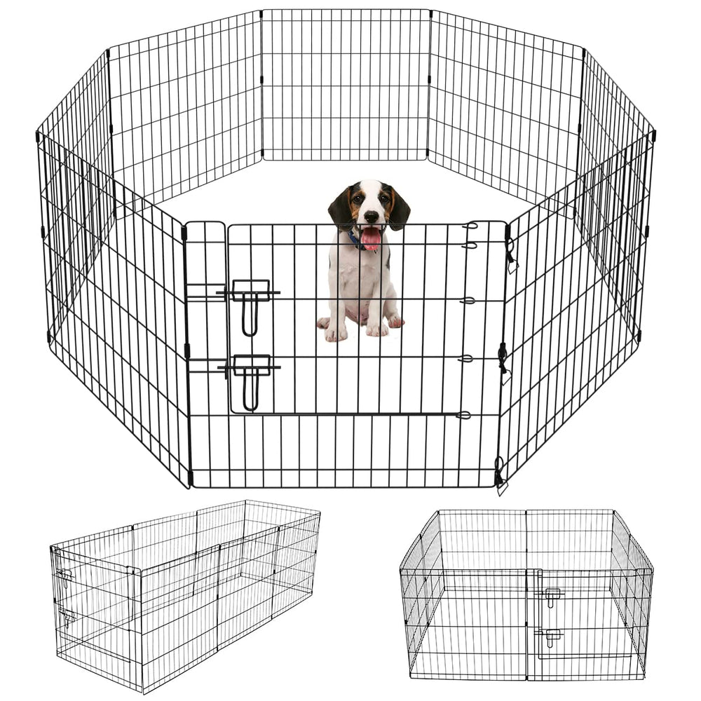 Artmeer pet playpen folded for easy storage and portability.