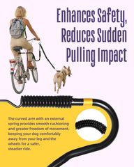Artpet dog bike attachment demonstrates easy installation on most bikes.