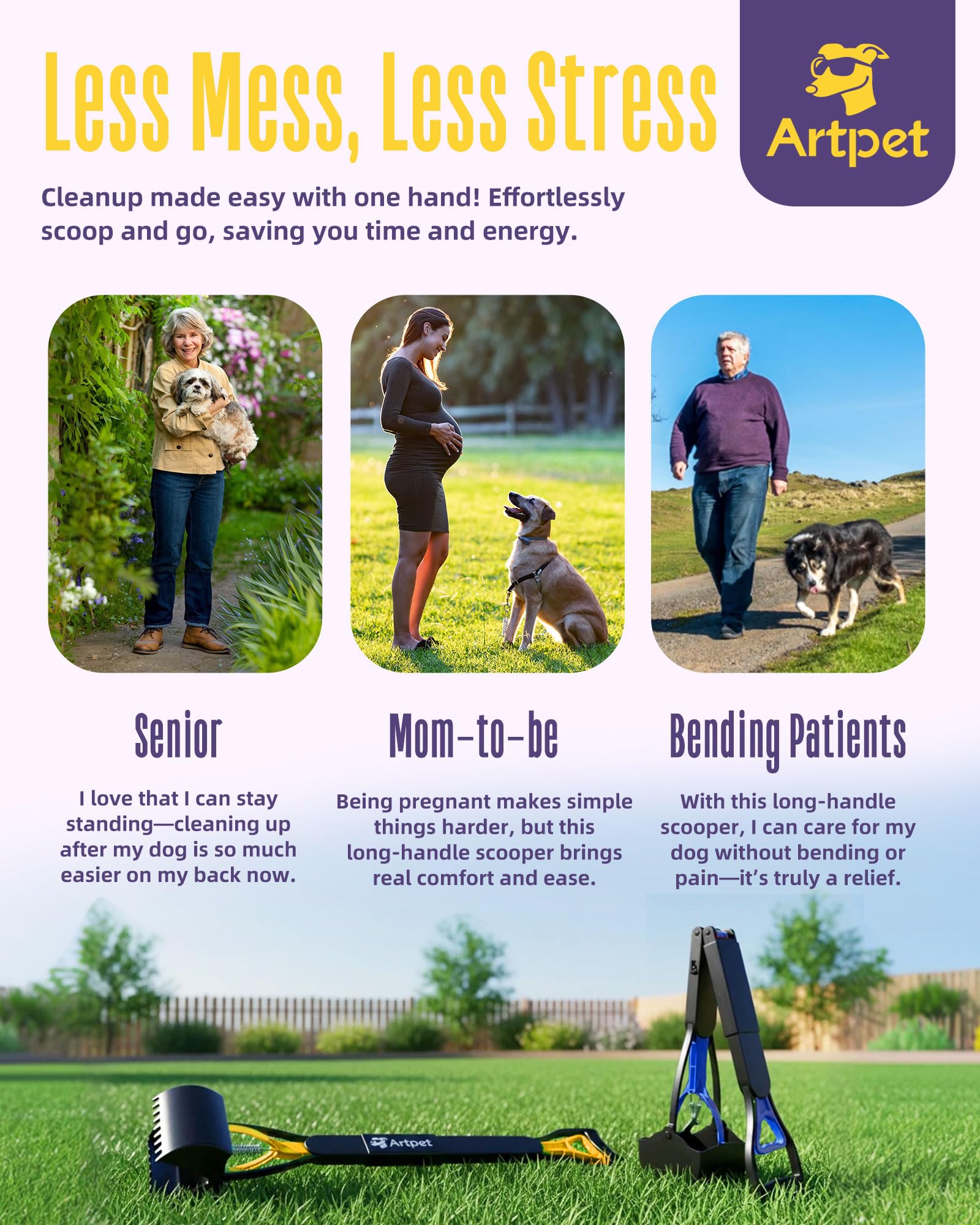 Artpet non stick surface rinses clean quickly after use