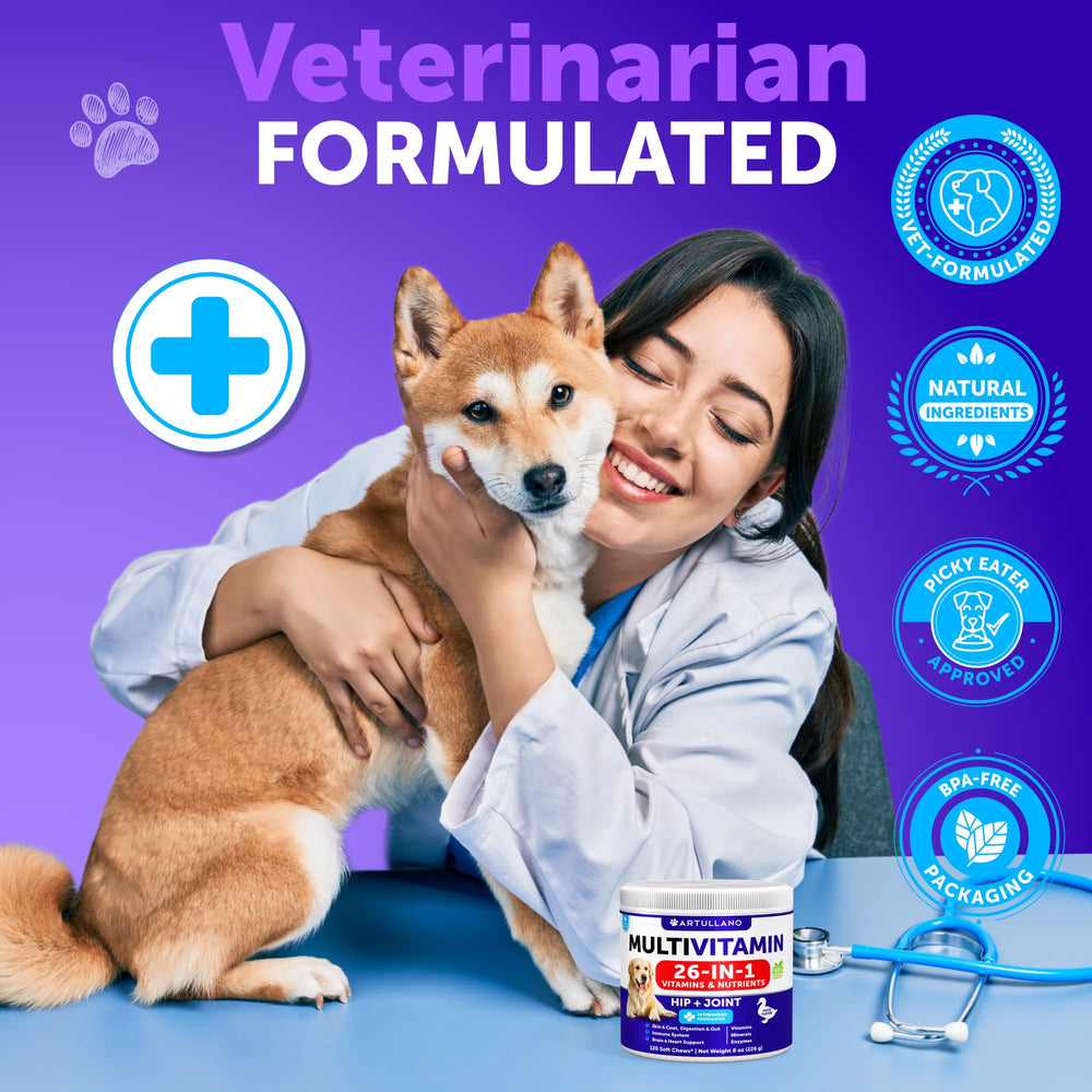 Artullano all-ages dog chews for puppies to seniors.