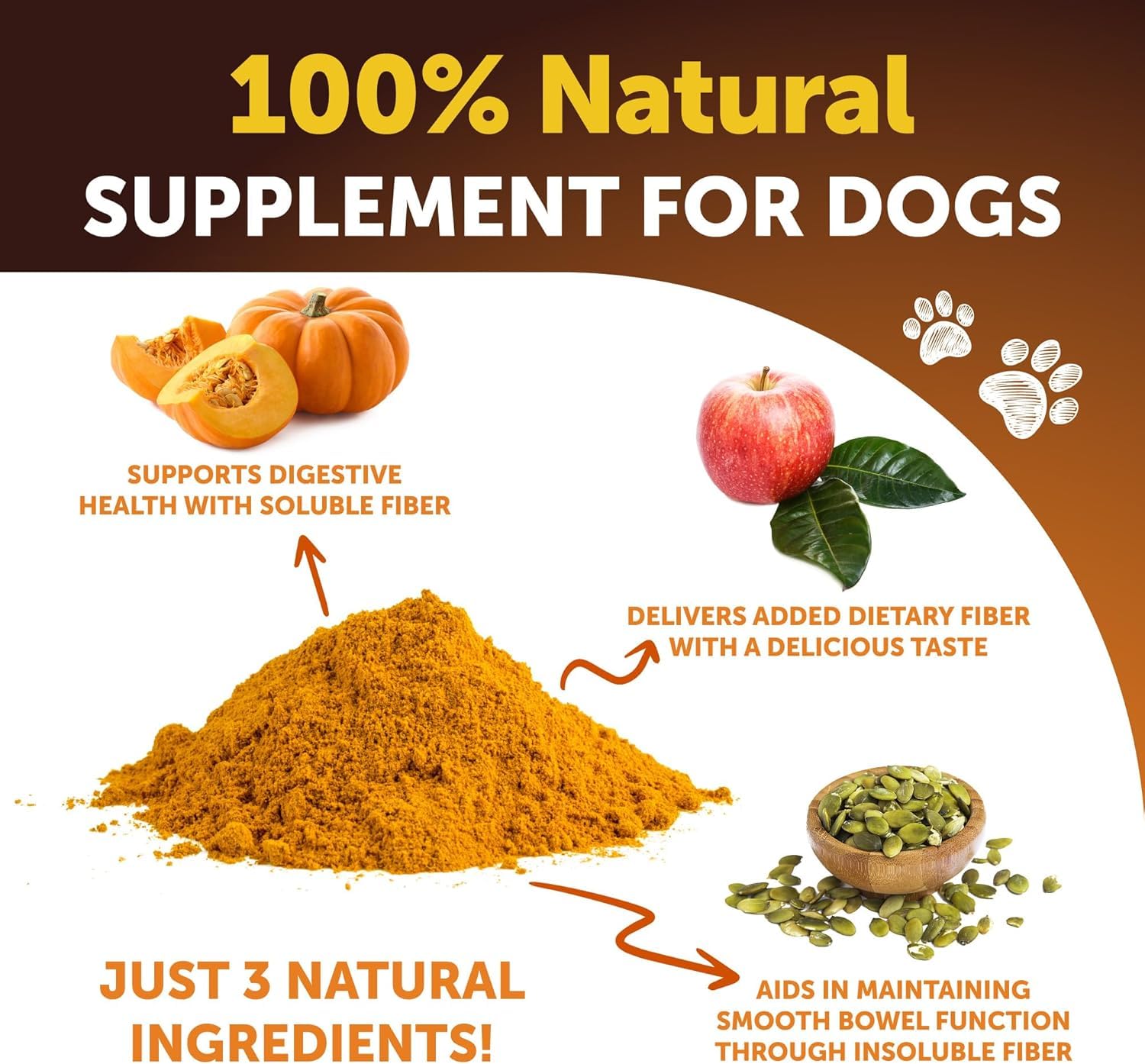 Artullano pumpkin powder close-up with pumpkin, seeds, and apple