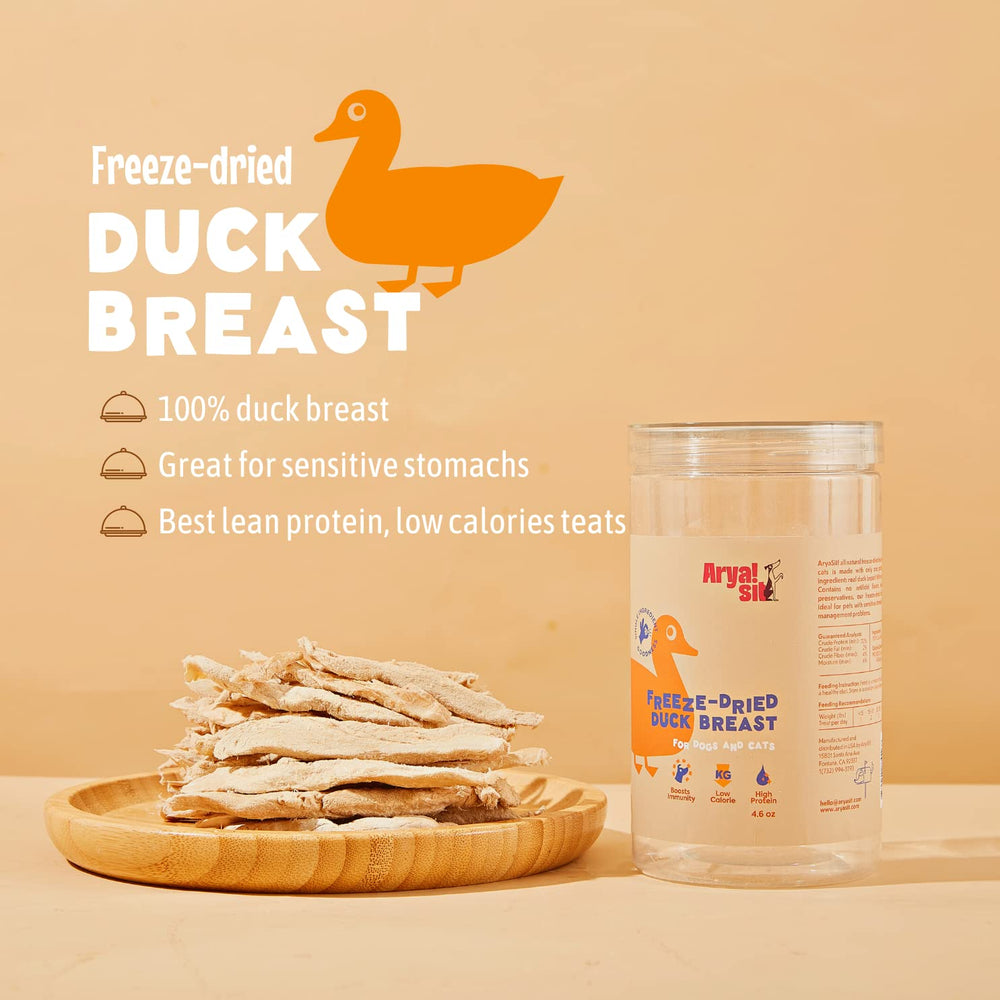 Arya Sit high-protein duck treat supports active dogs