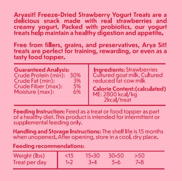 Arya Sit! jar packaging protects treats and preserves freshness during travel.