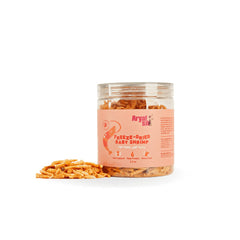 Arya Sit! freeze-dried baby shrimp treats in a jar, convenient for training