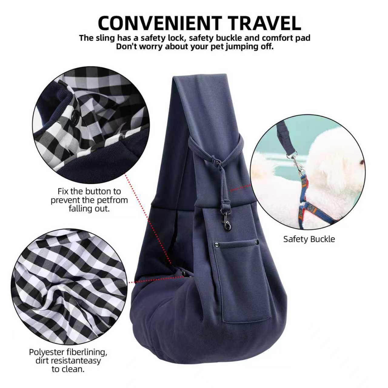 ARZQUT sling featuring dual safety hook for secure outings