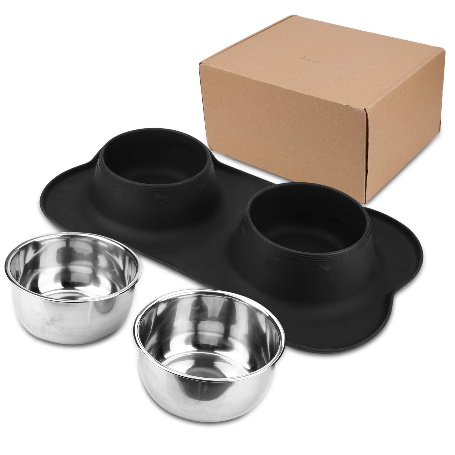 AsFrost sleek black bowls with mat blend with home decor