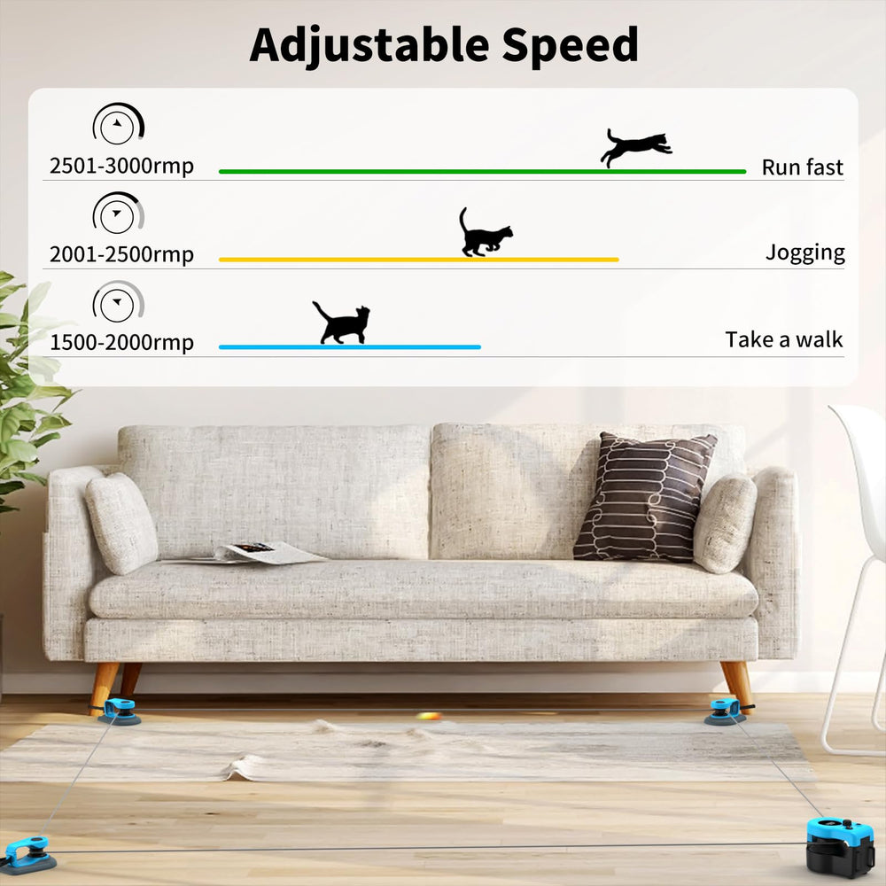 AsFrost auto/manual mode toy, remote control for adjustable speed and chase.