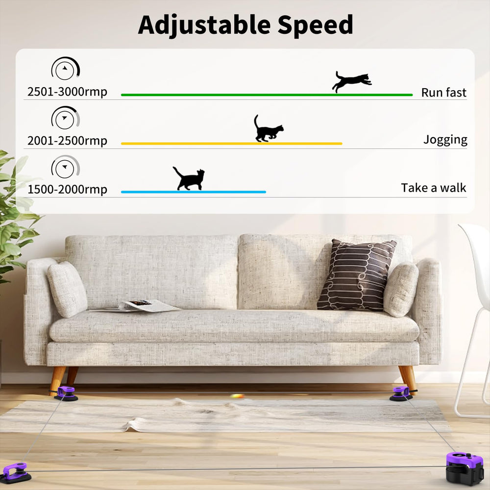 AsFrost remote-controlled mode guides cats through engaging chase sessions.