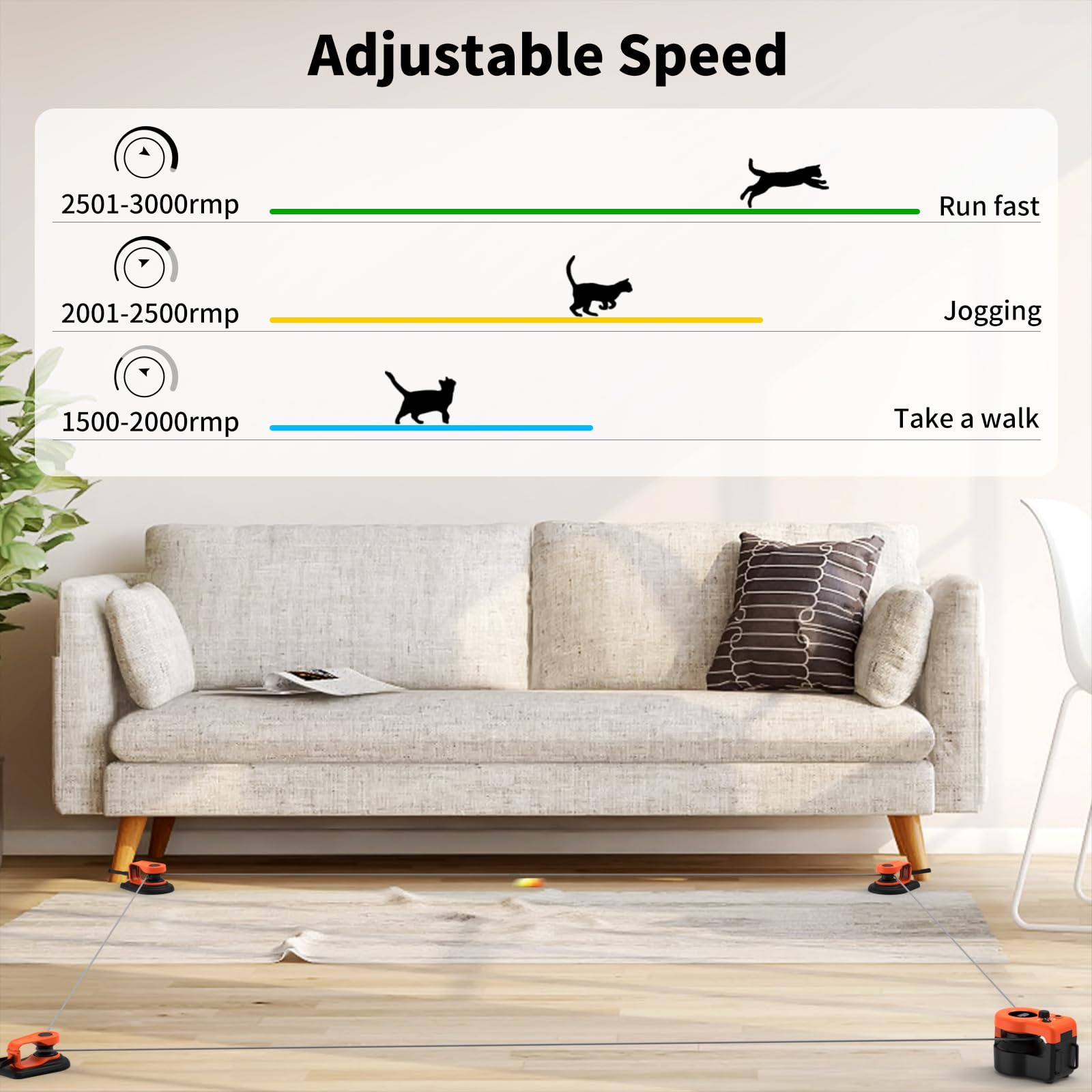 AsFrost cat toy treadmill with moving mouse drives indoor cats to chase and exercise.