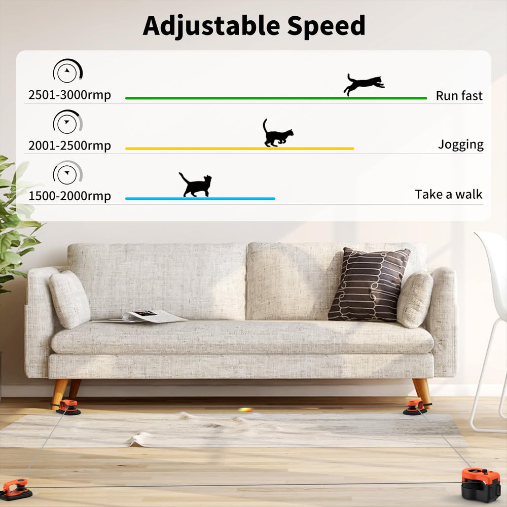 AsFrost cat toy treadmill with moving mouse drives indoor cats to chase and exercise.