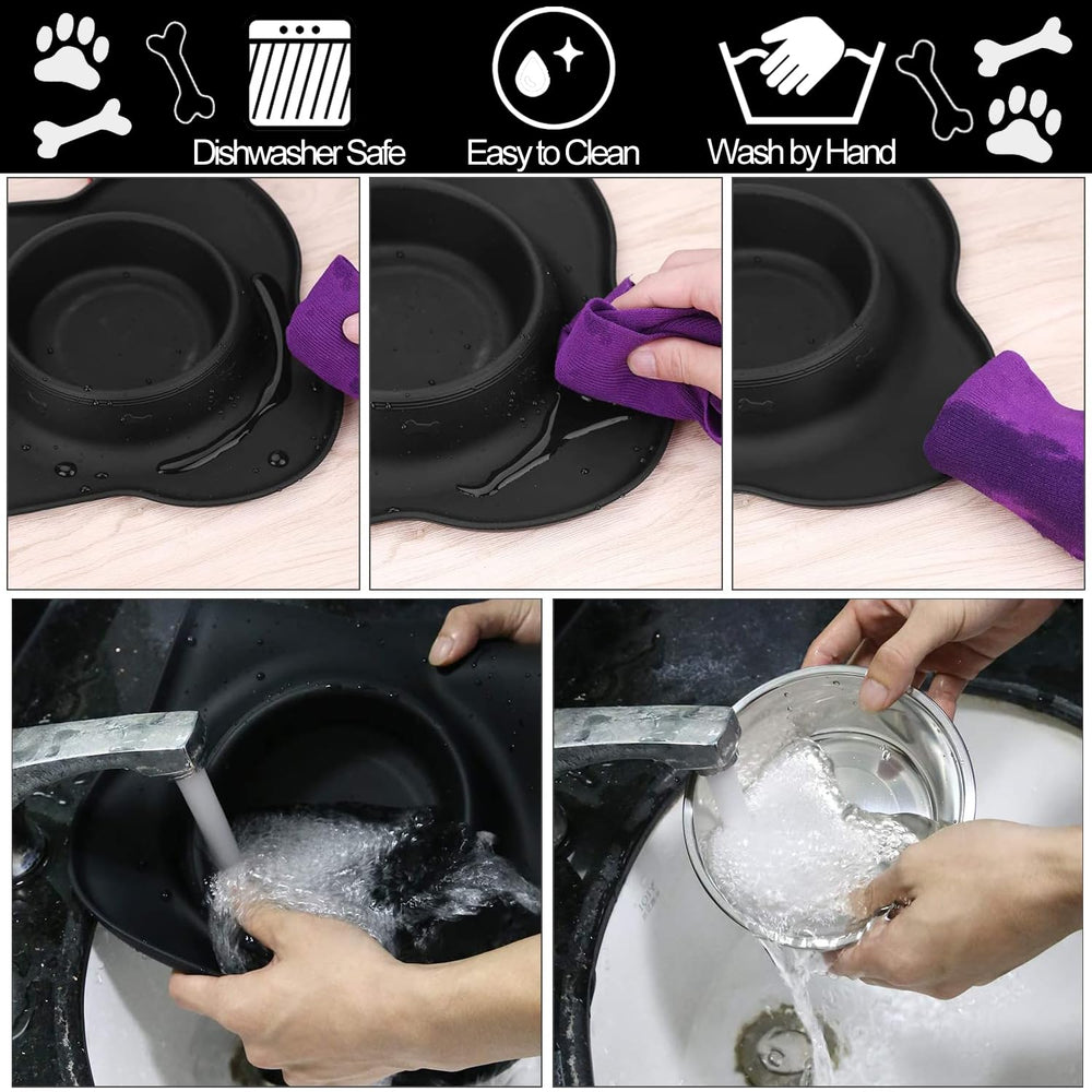 AsFrost dishwasher-safe bowls and mat for easy cleaning