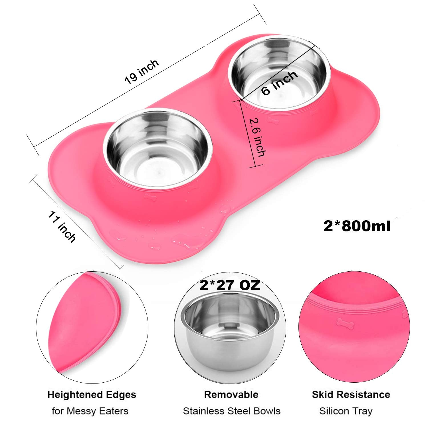 AsFrost large dog bowl in stainless steel, ideal for bigger meals.