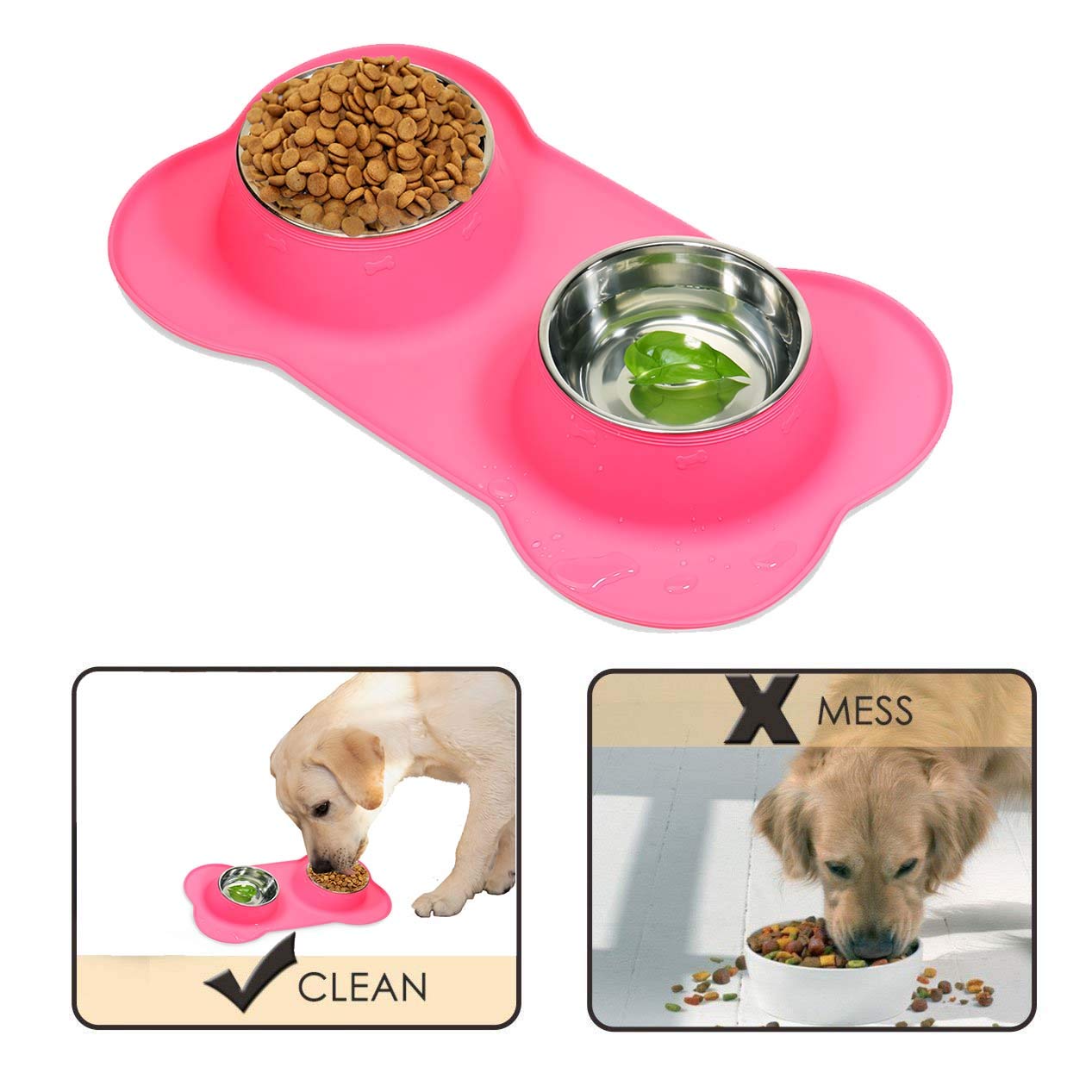 AsFrost silicone mat with no-spill base protects floors.