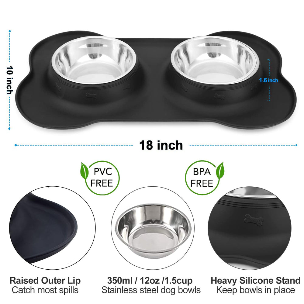 AsFrost stainless steel dog bowls that resist rust and are easy to clean