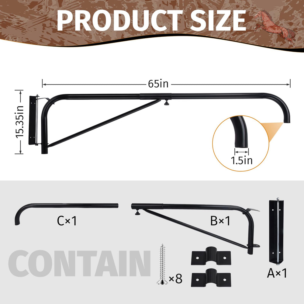 AshKiz horse wash stall installation showing easy setup and secure mounting.