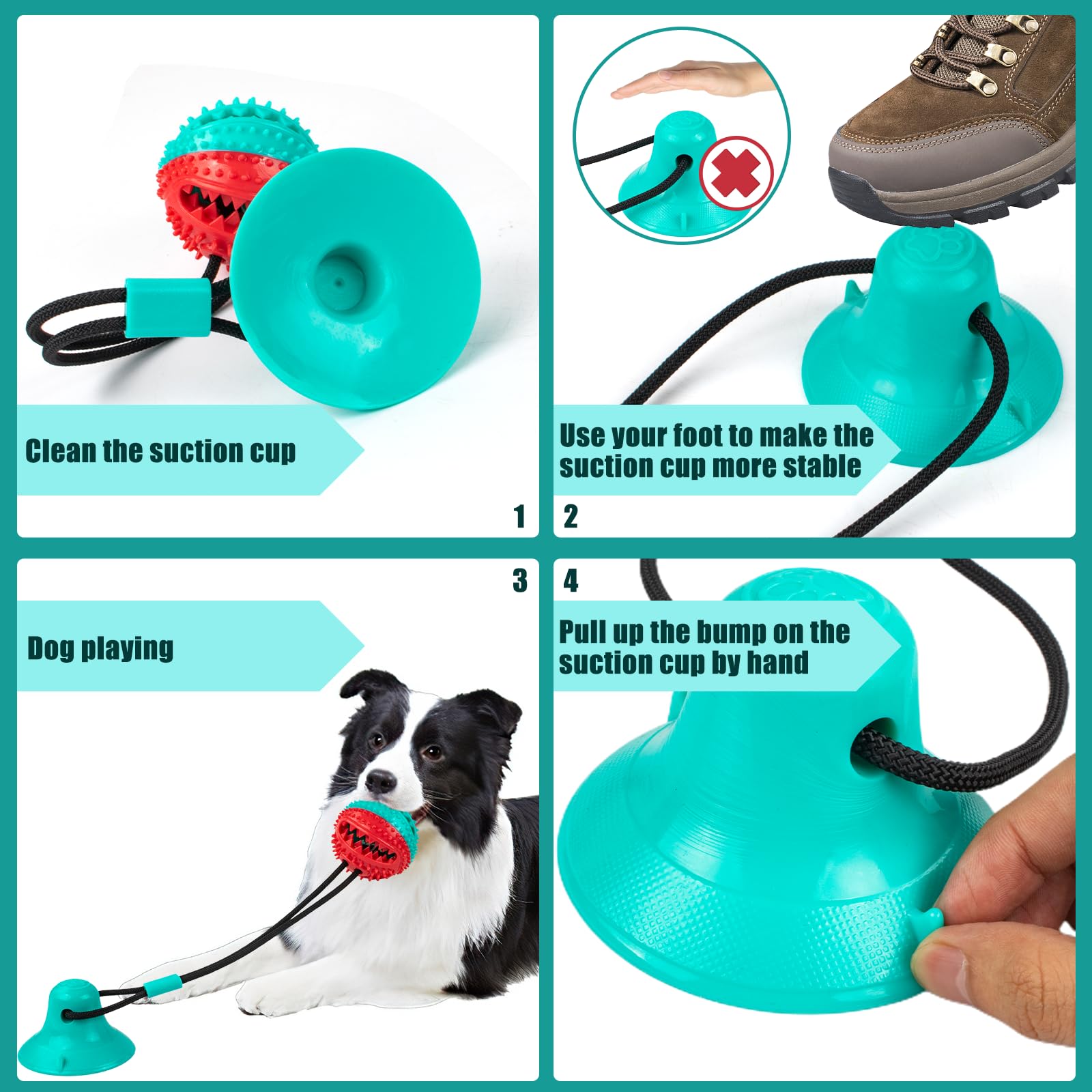Askhald blue teething rope dog toy supports chewing and teething relief