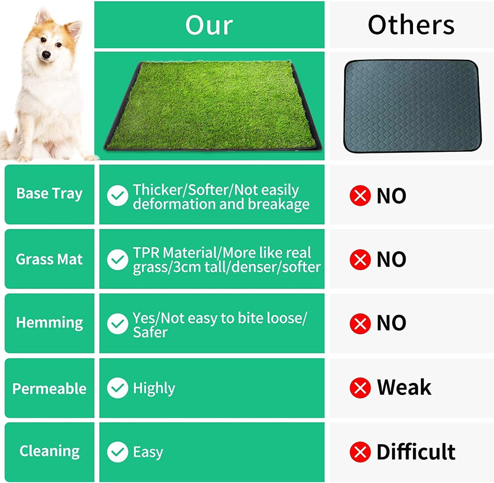 ASKIZ large 40x27 inch tray suits bigger pets and multiple rooms.