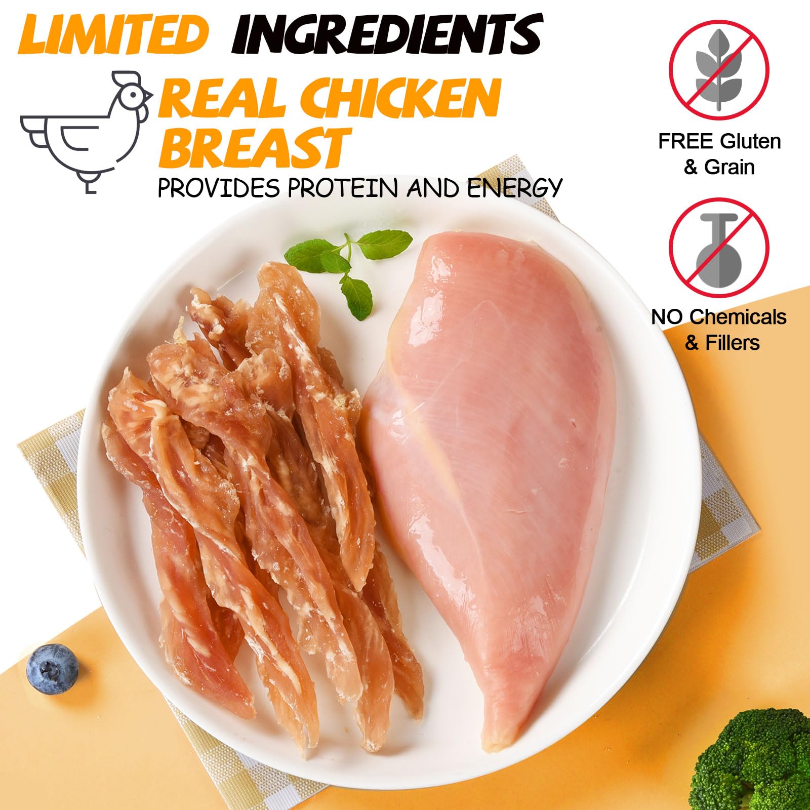 ASMPET high-protein twisted strips used as training rewards during walks