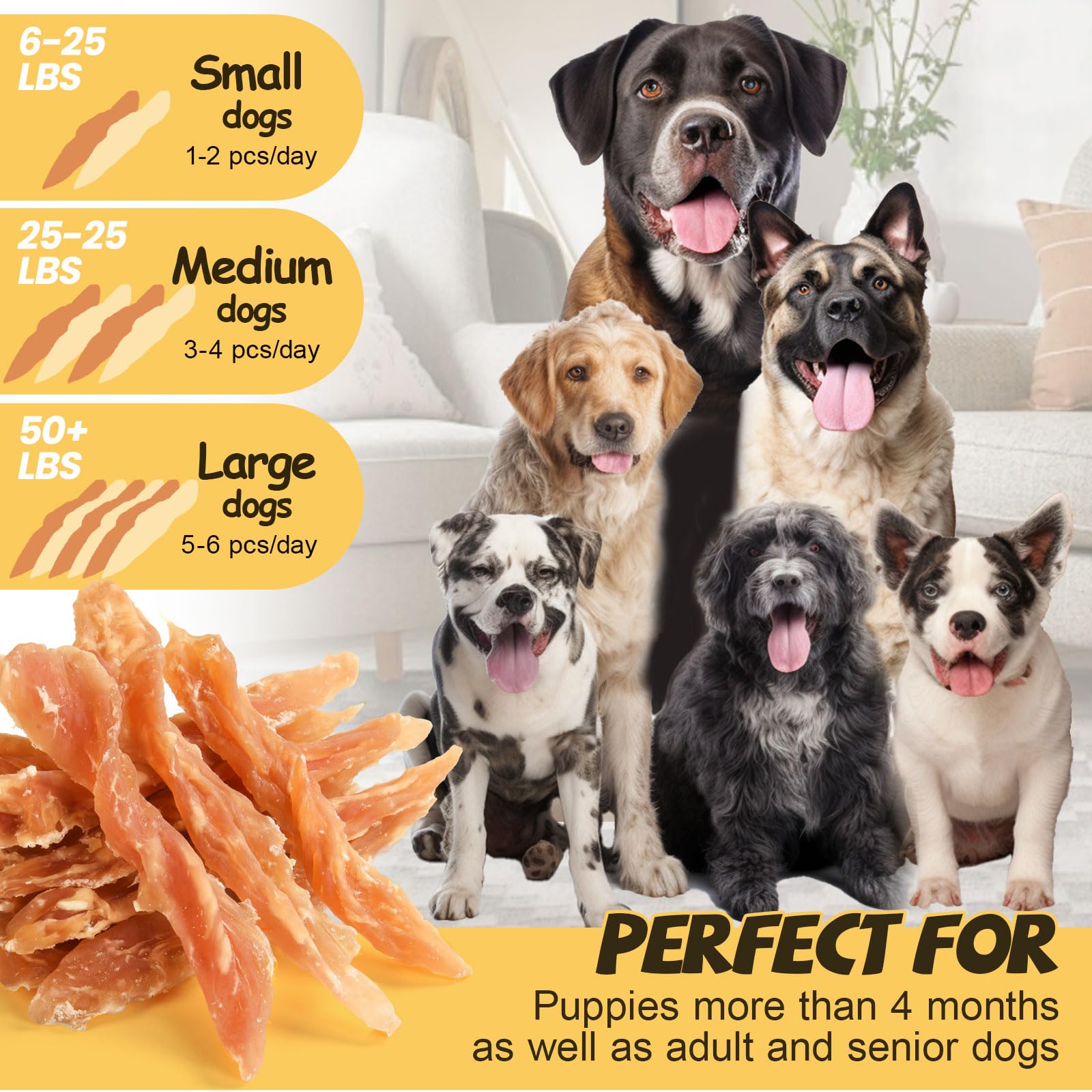 ASMPET soft chewy texture suitable for puppies and seniors