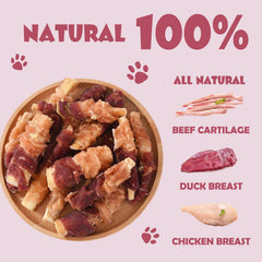 ASMPET beef cartilage chew with durable texture for extended chewing.