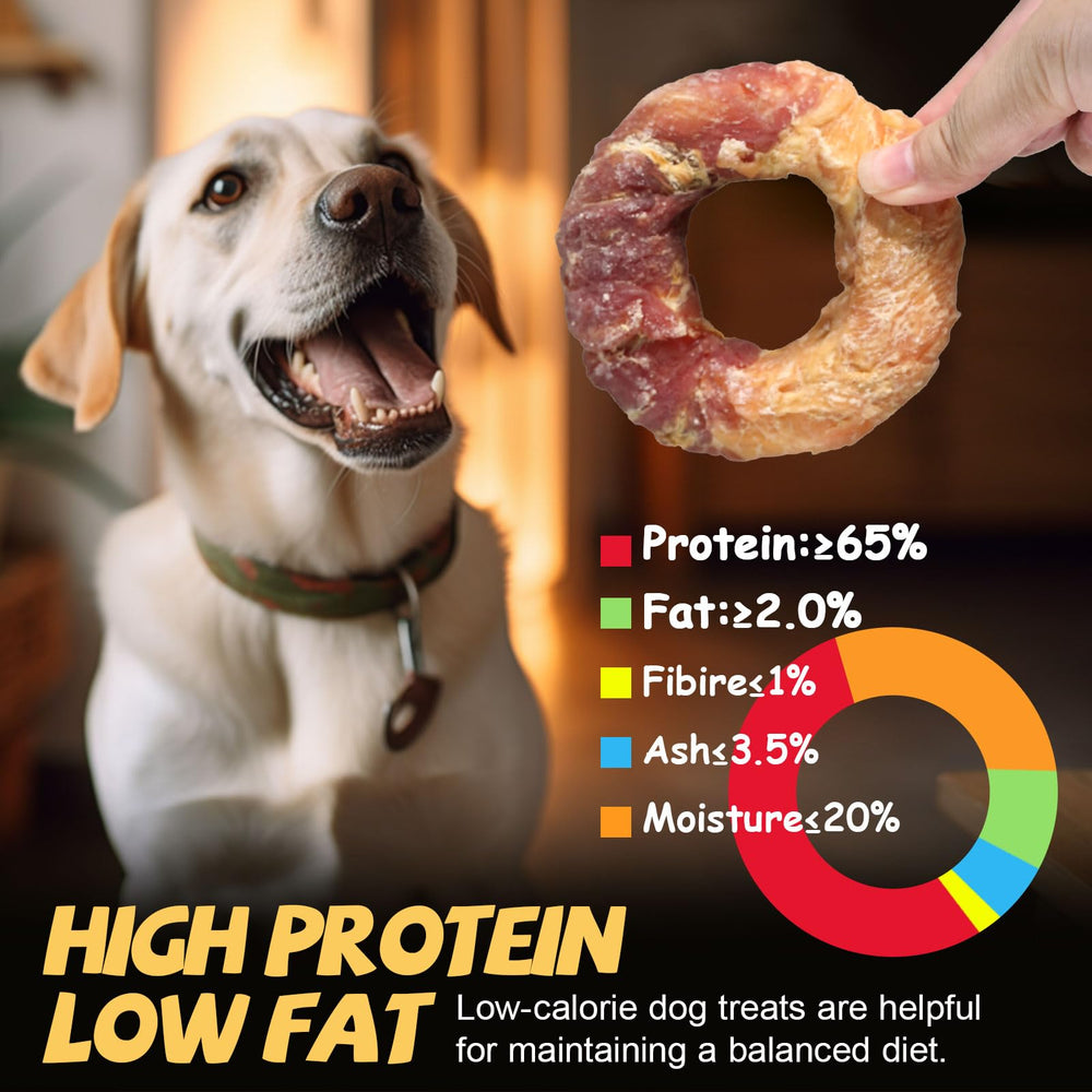 ASMPET Donut shaped treat about four inches long for satisfying chews
