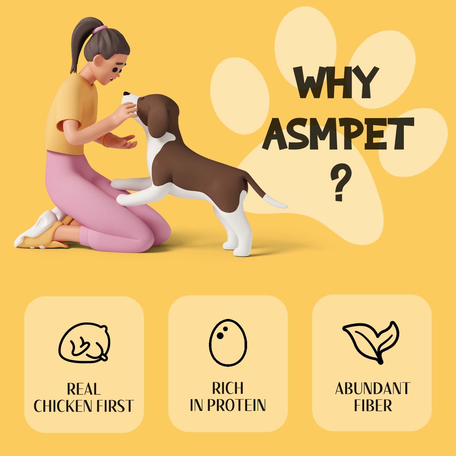 ASMPET suitable-all-dog-sizes chicken-wrapped pumpkin biscuit fits all chewers.