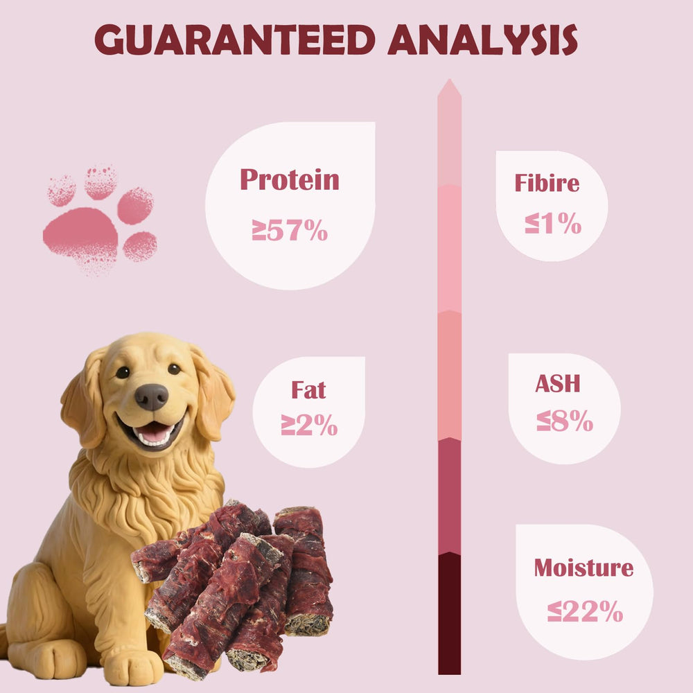 Close up of ASMPET cod skin sticks showcasing premium ingredients and bite-sized nutrition