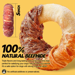 ASMPET Donut chew in action during play for a long-lasting chew