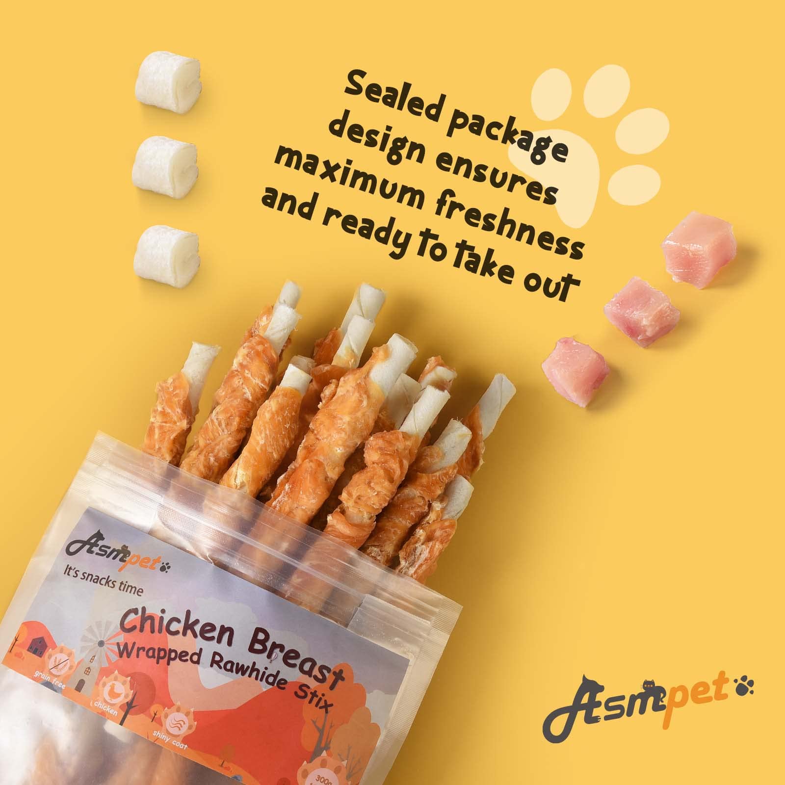 ASMPET dog chew on floor visual hints home-friendly entertainment