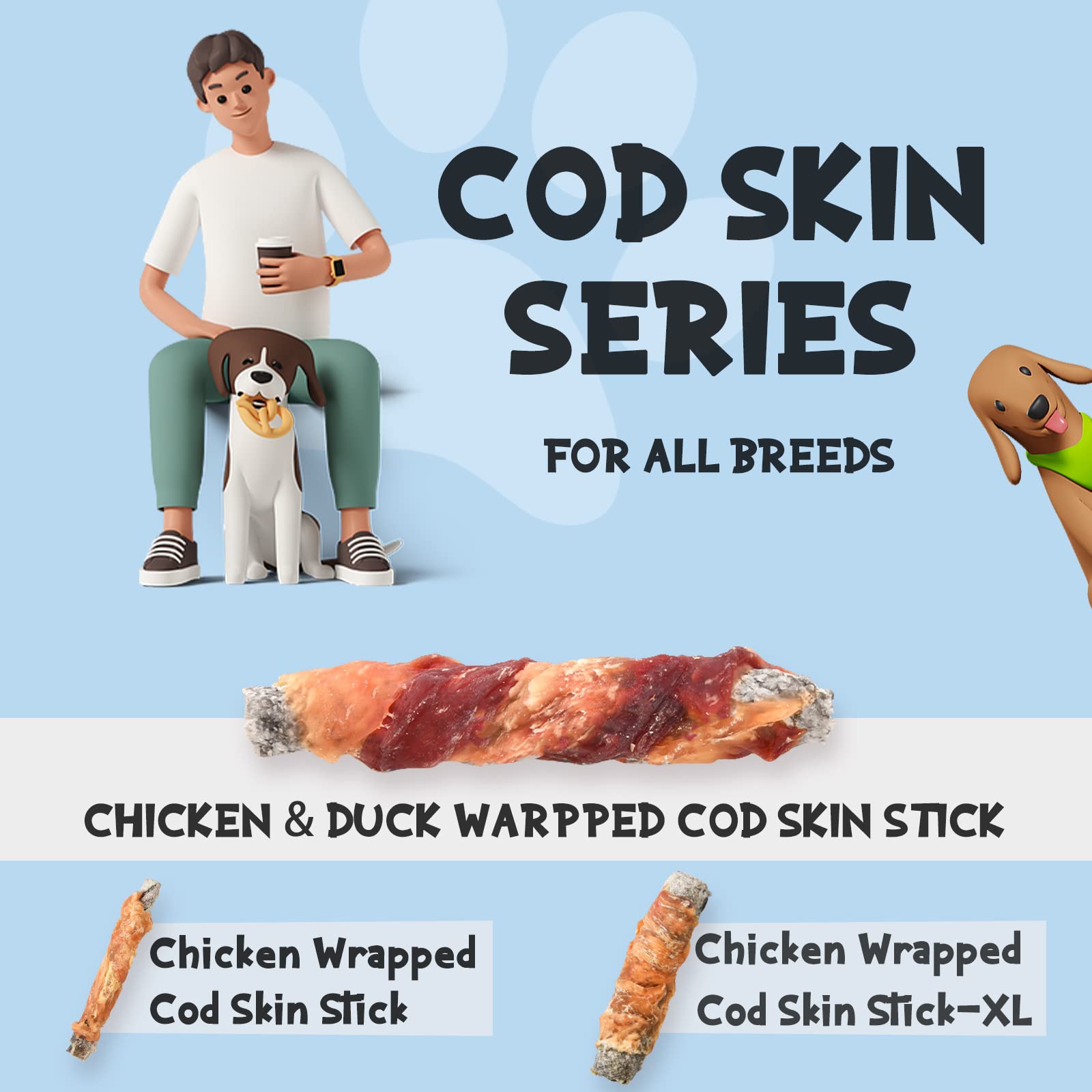 ASMPET ingredient card shows chicken and duck first with cod skin