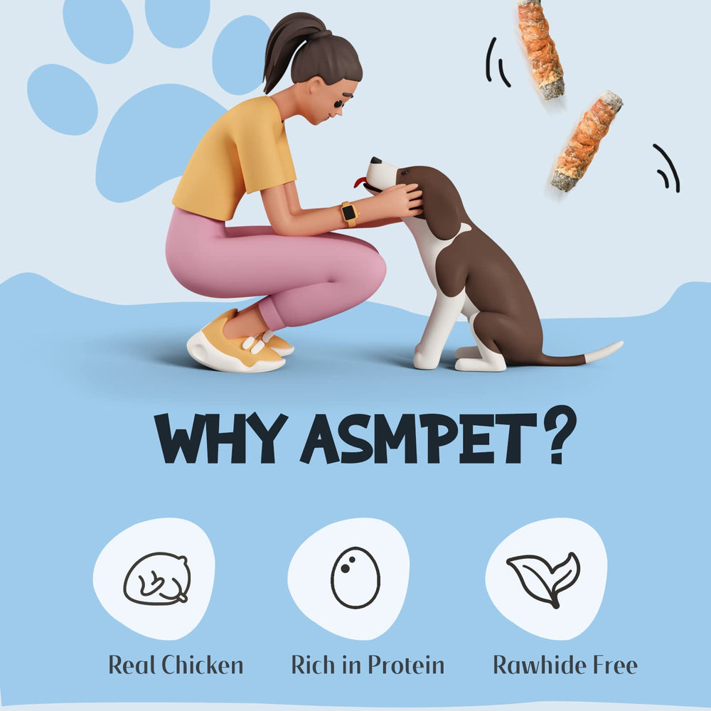 ASMPET dog cod skin treats outdoors-ready snack after walks
