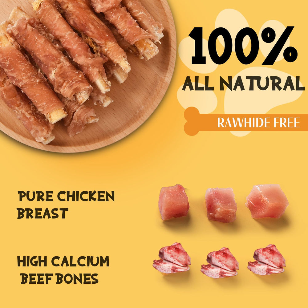 ASMPET ingredient closeup shows chicken breast and beef cartilage texture
