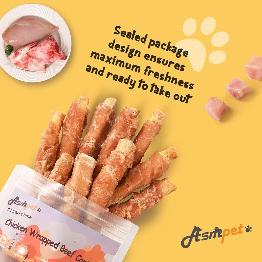 ASMPET treats in outdoor setting ideal for on-the-go rewards