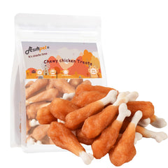 ASMPET dog treats with rawhide-free chicken bones for satisfying chewing.