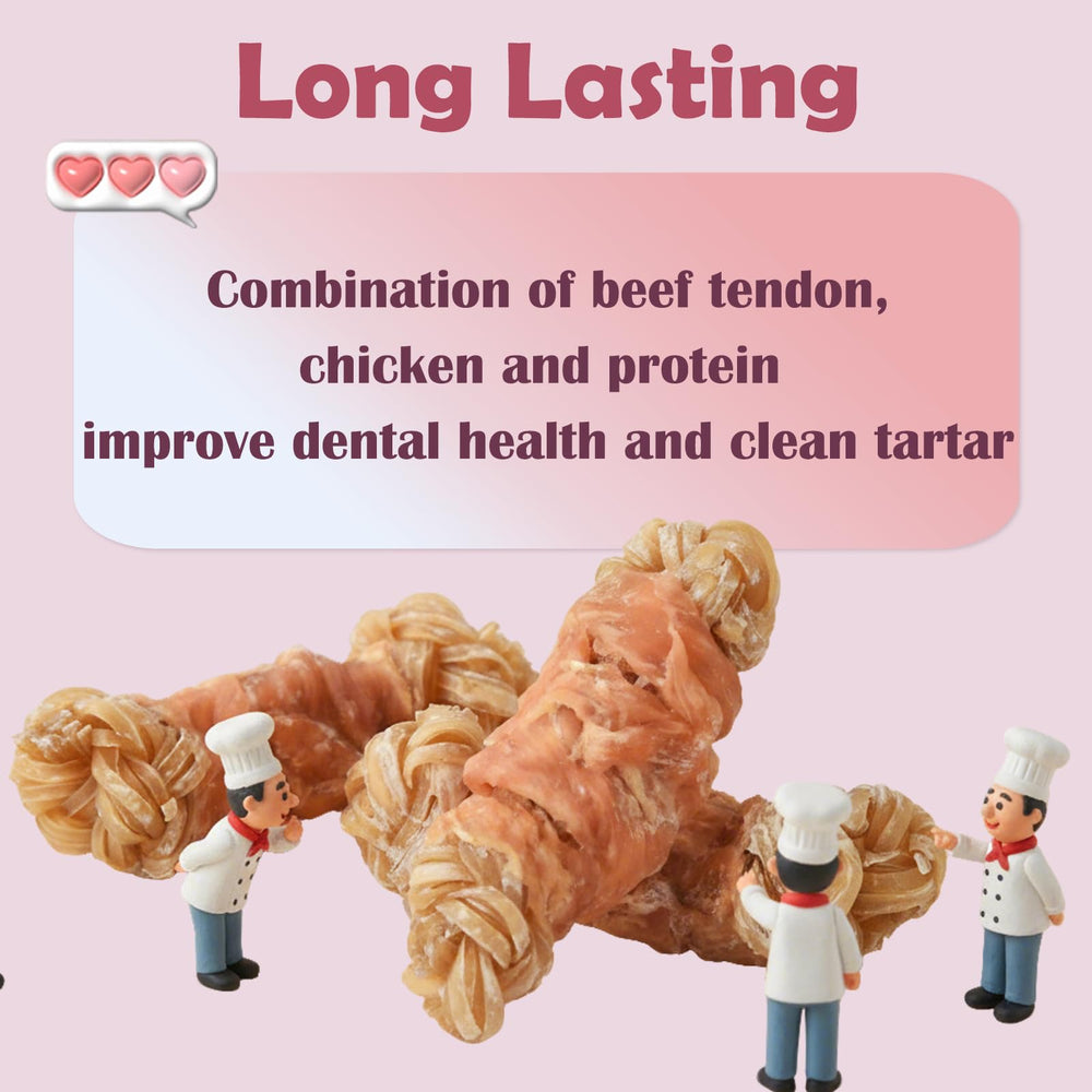ASMPET long-lasting dog chews support natural chewing instincts between meals.