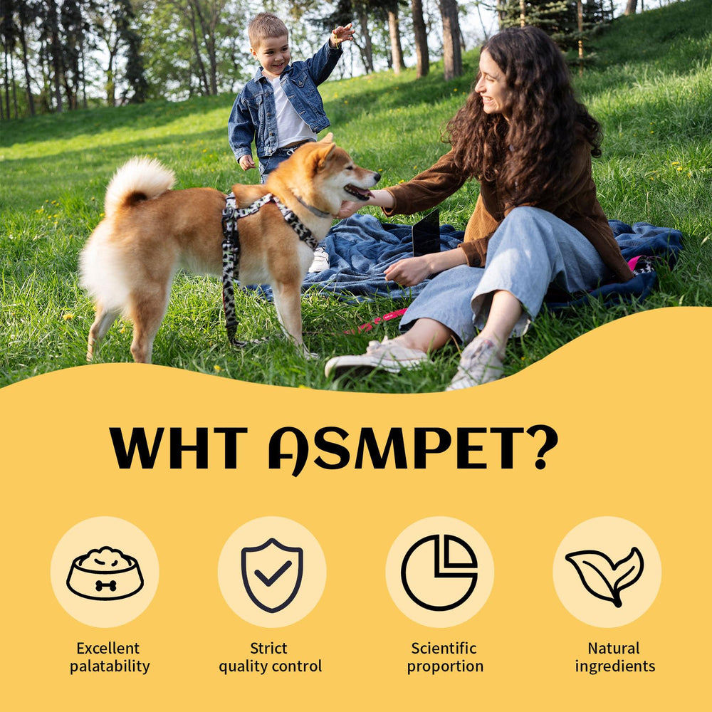 ASMPET protein-rich chicken chips for stronger muscles and coat.