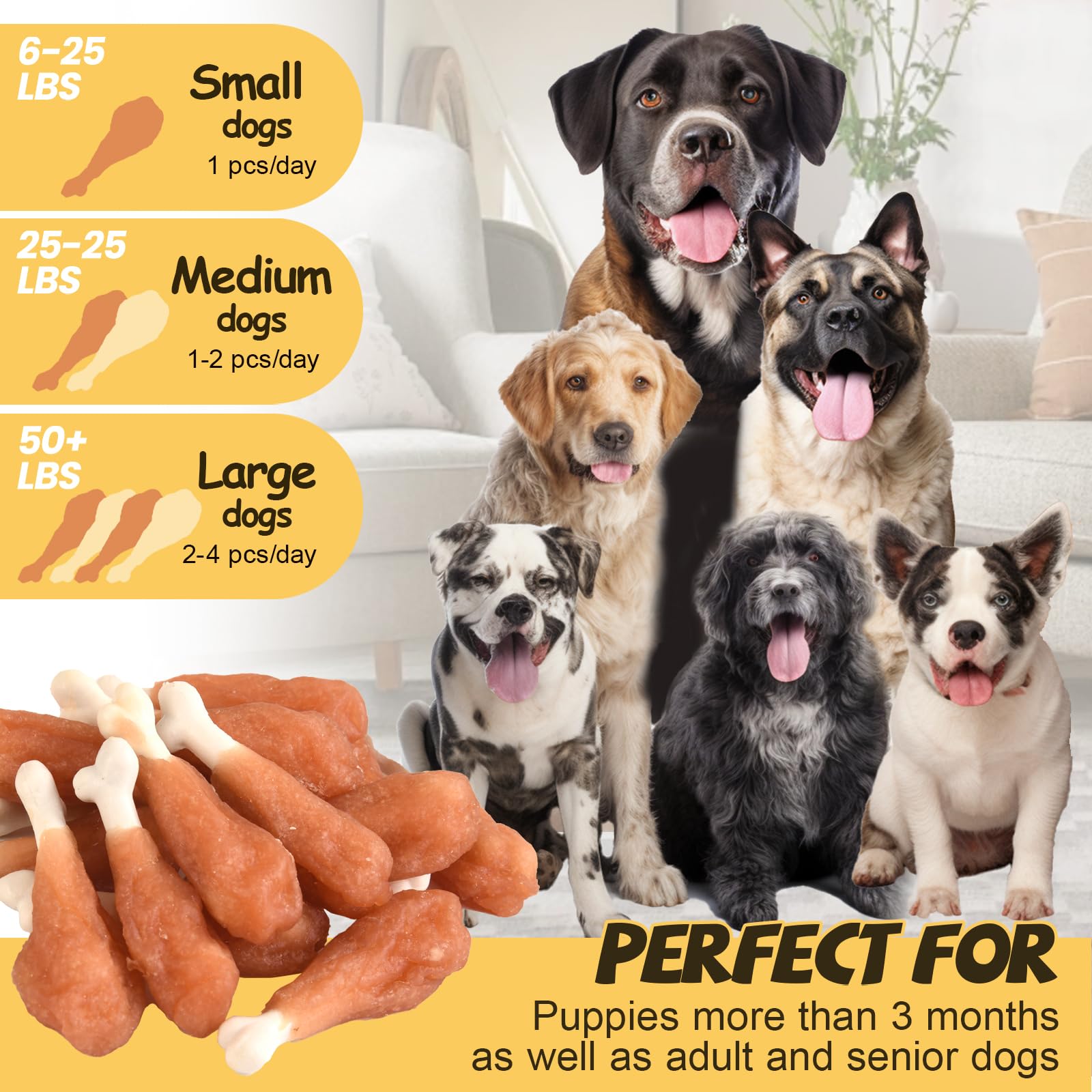 ASMPET protein-rich, low-fat treats for balanced nutrition.
