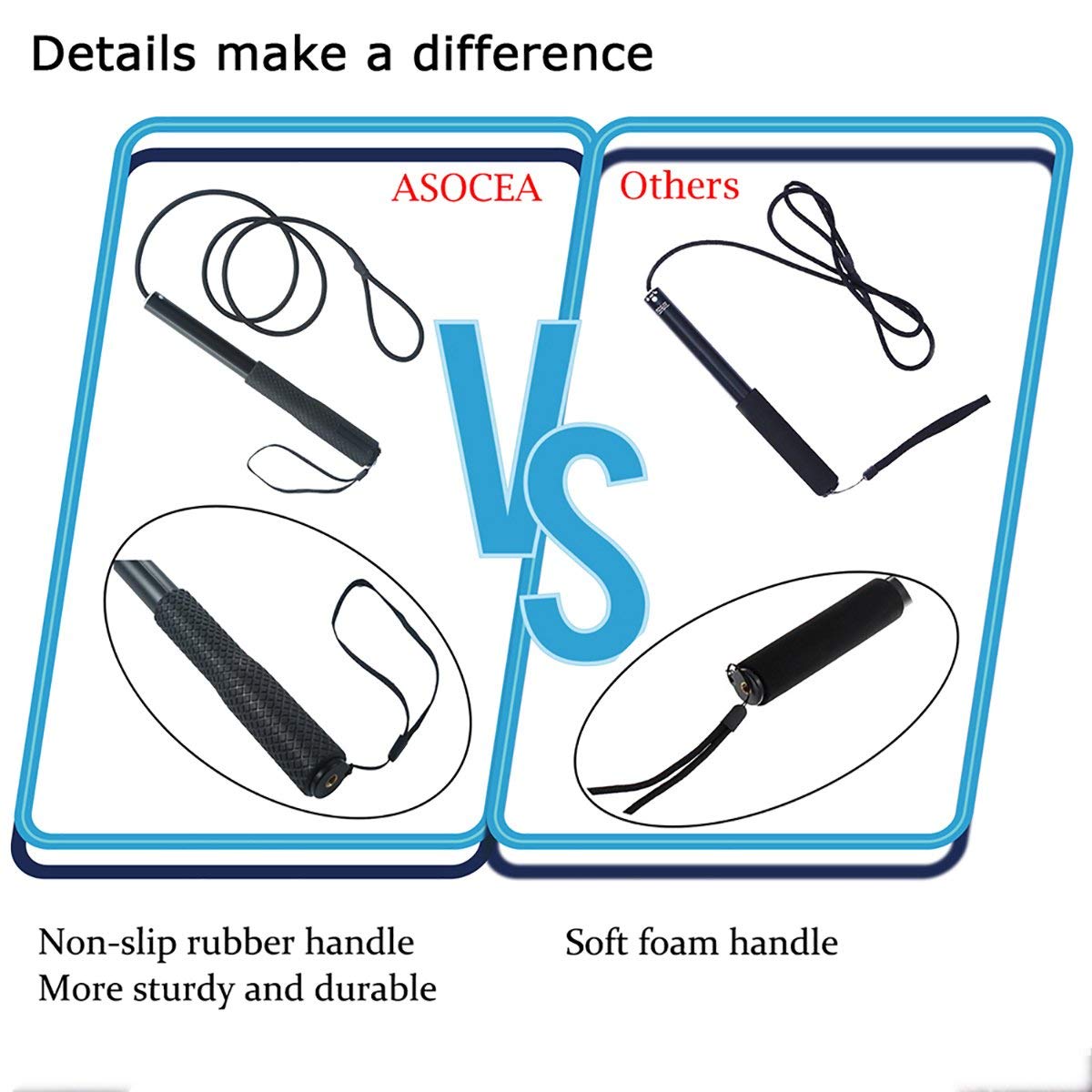 ASOCEA outdoor play gear showing replaceable tails and rope toys.