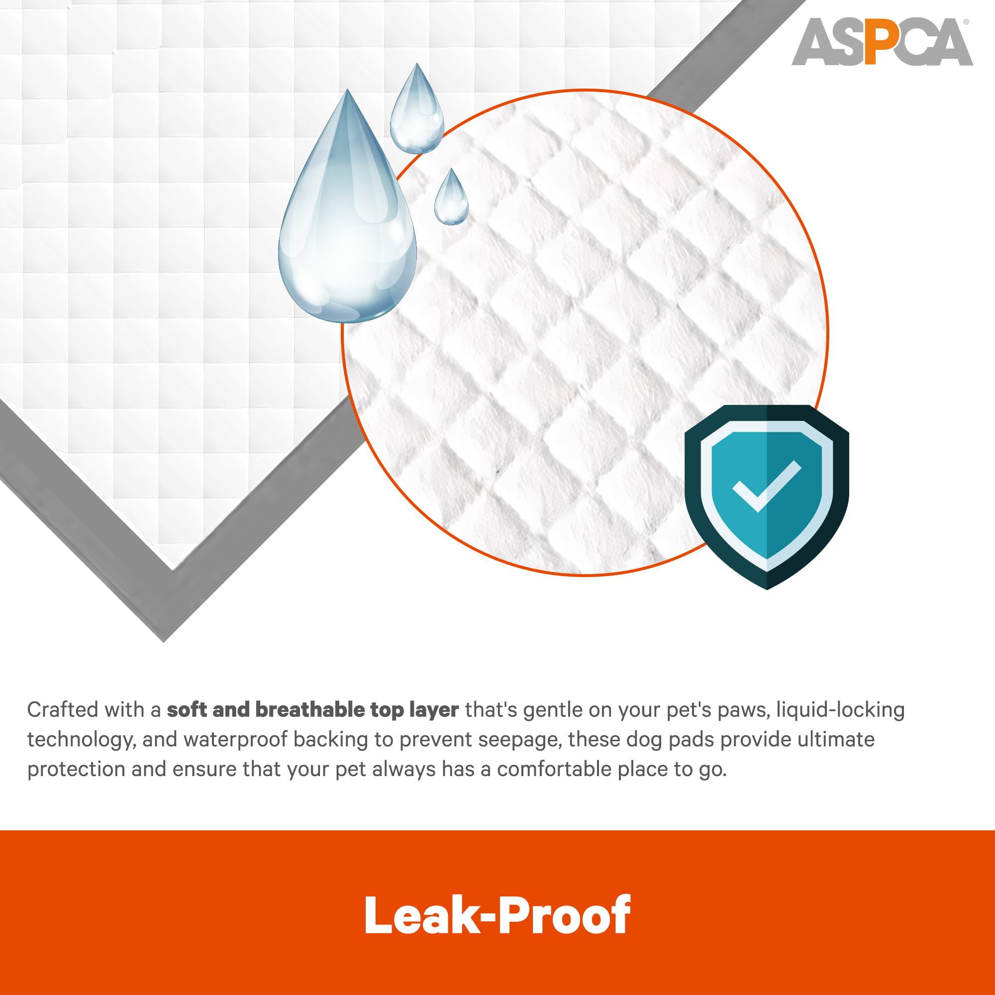 ASPCA pads offer non-slip, tear-resistant construction for secure use