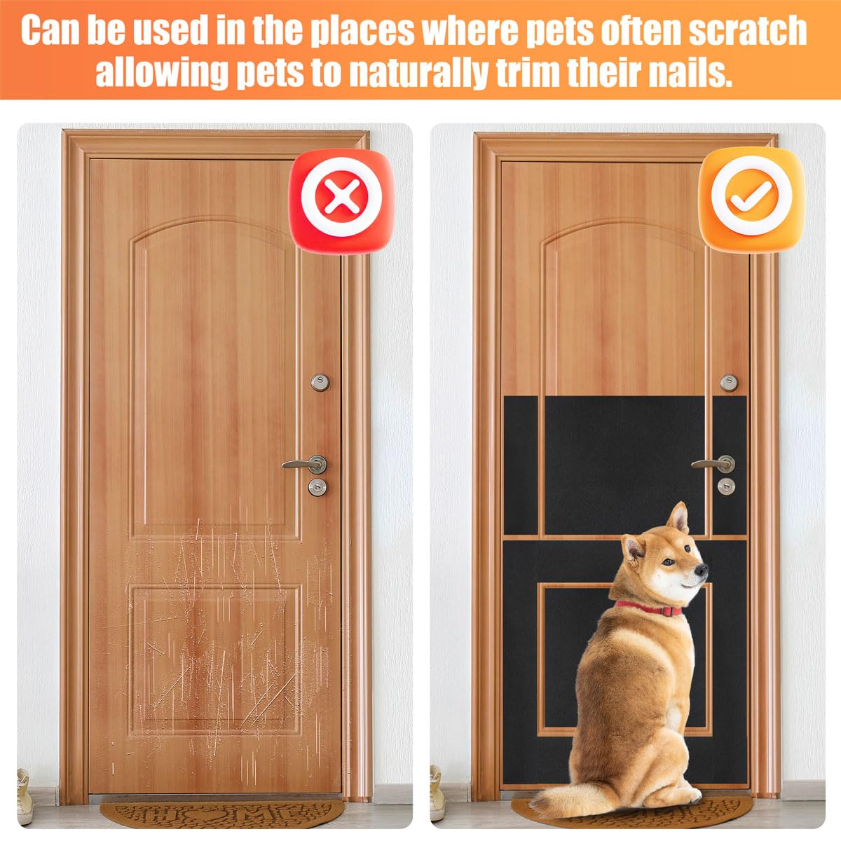 Astfys cat litter tray scratch zone adhesive creates a safe scratch area.