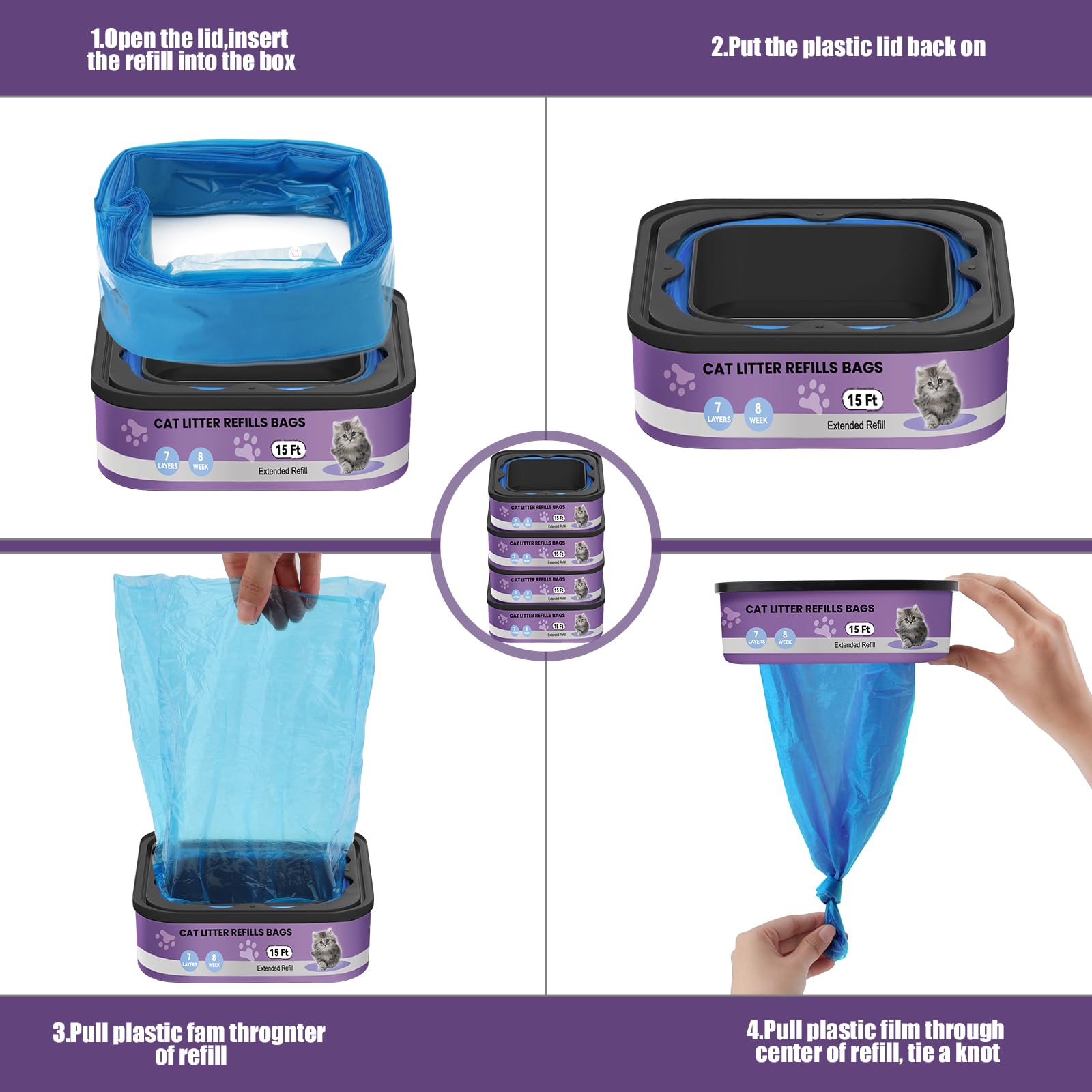 Astrallgn 15-foot refill lasts up to eight weeks for one cat.