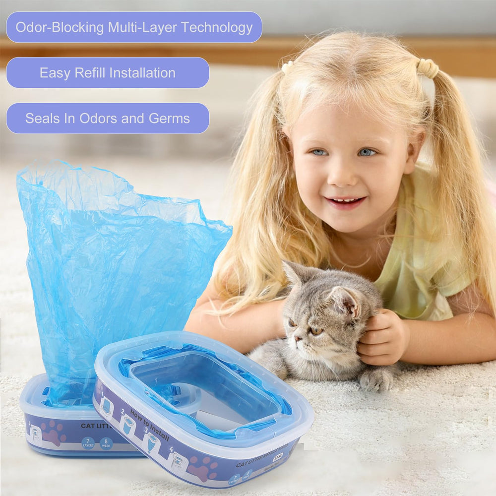 Astrallgn blue refill bag lasts up to eight weeks per cat