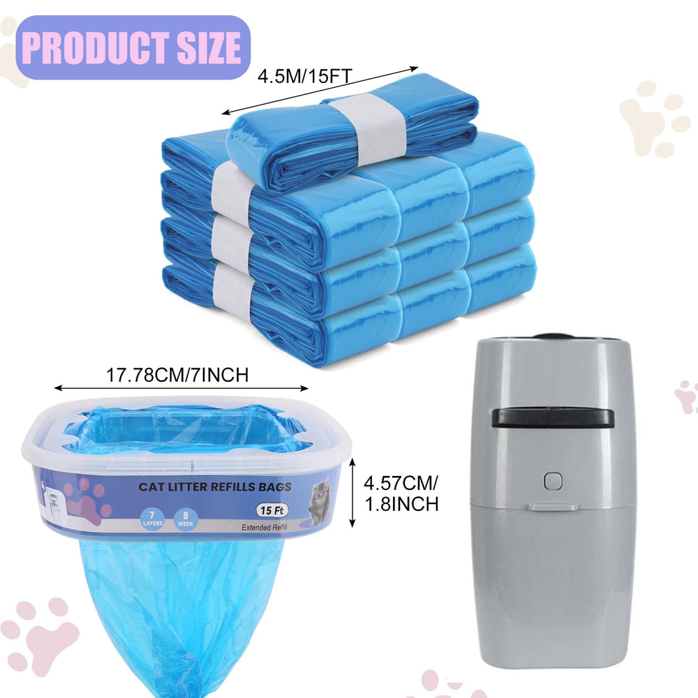Astrallgn cat litter refill blue barrier close-up showing seven-layer protection